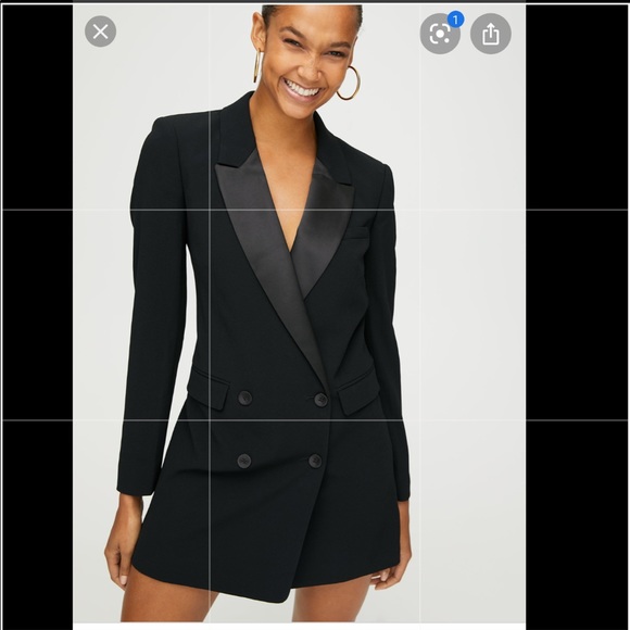 Black Tuxedo Blazer Dress 
